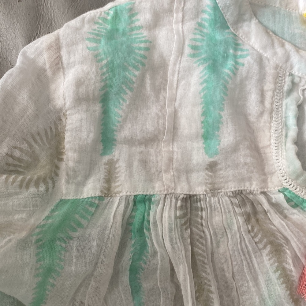Roller Rabbit Serafina Palm Pattern Tunic💚🤍💗 - Picture 6 of 12